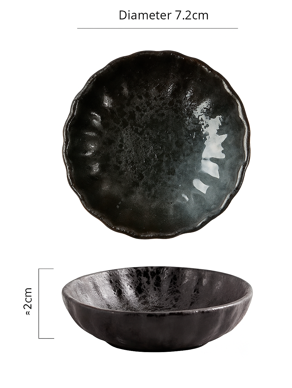 Small Ceramic Sauce Dish – Japanese-Inspired Glazed Bone China - Willen