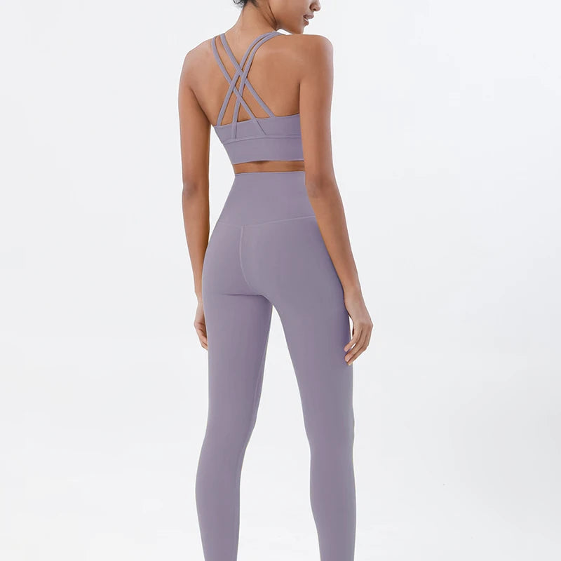 2-Piece Yoga & Fitness Set – High-Waist, Seamless Nylon - Willen