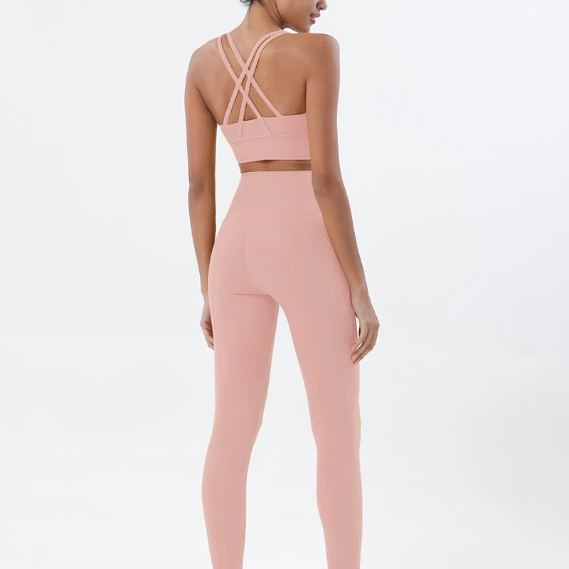 2-Piece Yoga & Fitness Set – High-Waist, Seamless Nylon - Willen