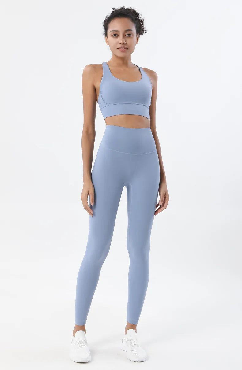 2-Piece Yoga & Fitness Set – High-Waist, Seamless Nylon - Willen