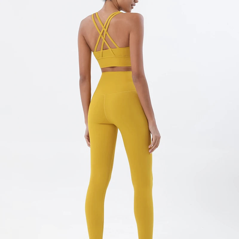 2-Piece Yoga & Fitness Set – High-Waist, Seamless Nylon - Willen