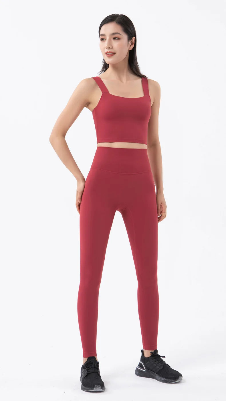 2-Piece Yoga & Fitness Set – High-Waist, Seamless Nylon - Willen