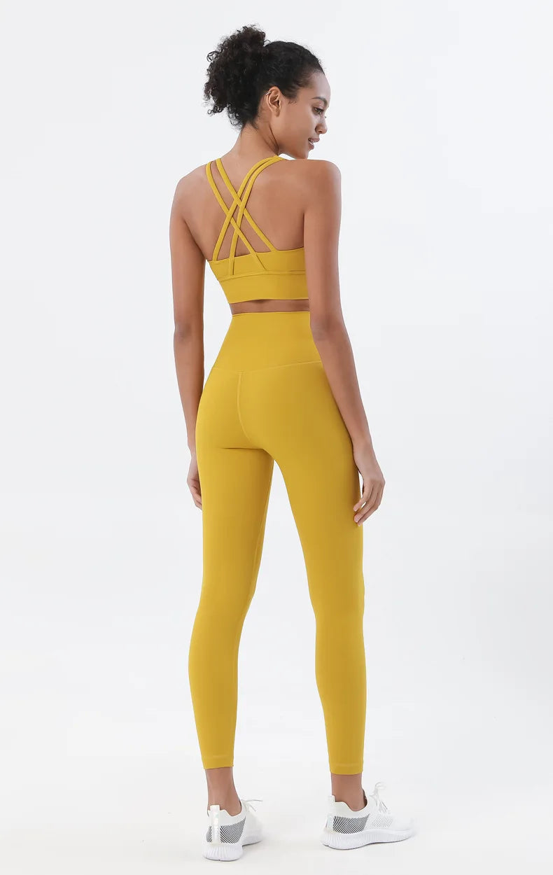2-Piece Yoga & Fitness Set – High-Waist, Seamless Nylon - Willen