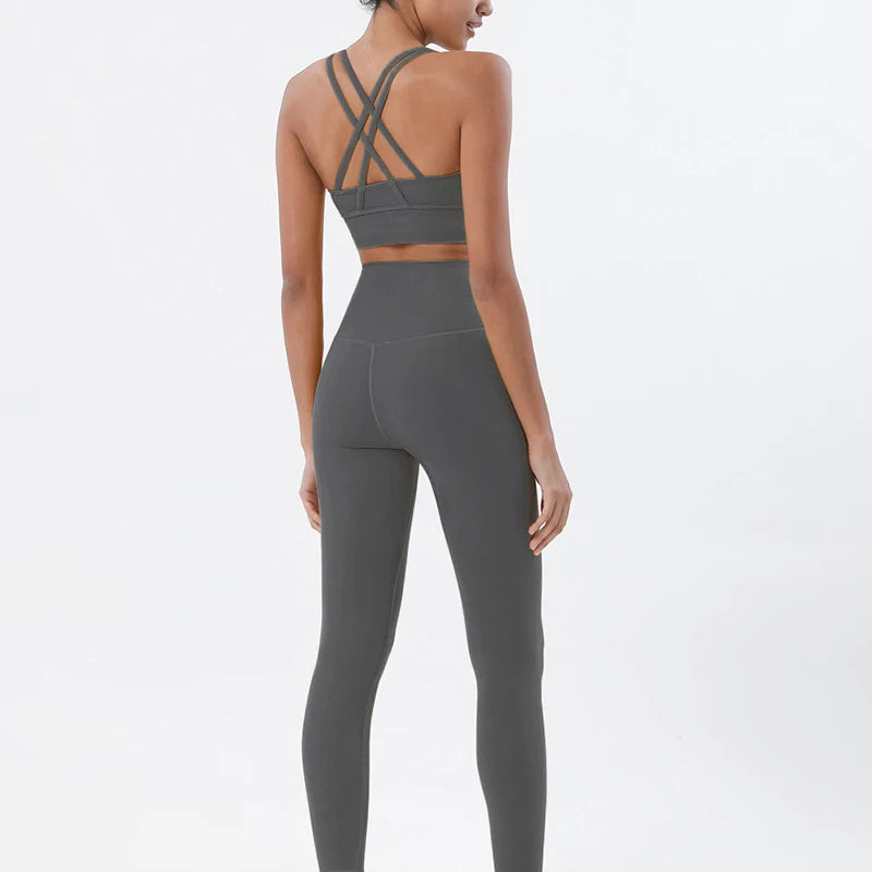 2-Piece Yoga & Fitness Set – High-Waist, Seamless Nylon - Willen