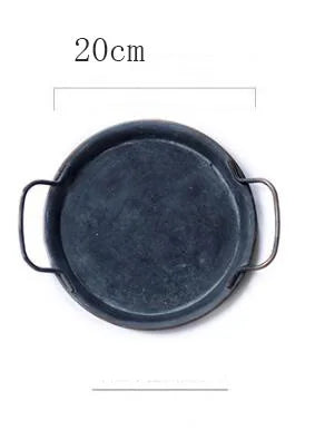 Rustic Metal Tray with Handles – Distressed Iron Finish - Willen