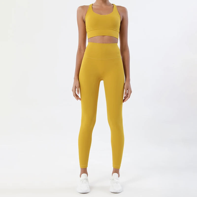 2-Piece Yoga & Fitness Set – High-Waist, Seamless Nylon - Willen