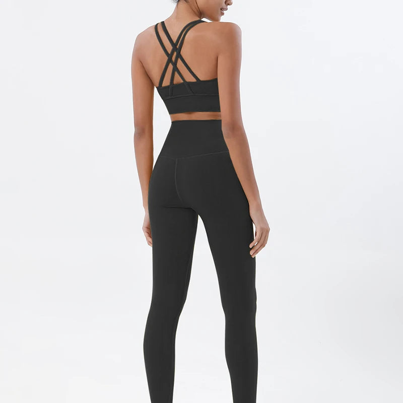 2-Piece Yoga & Fitness Set – High-Waist, Seamless Nylon - Willen