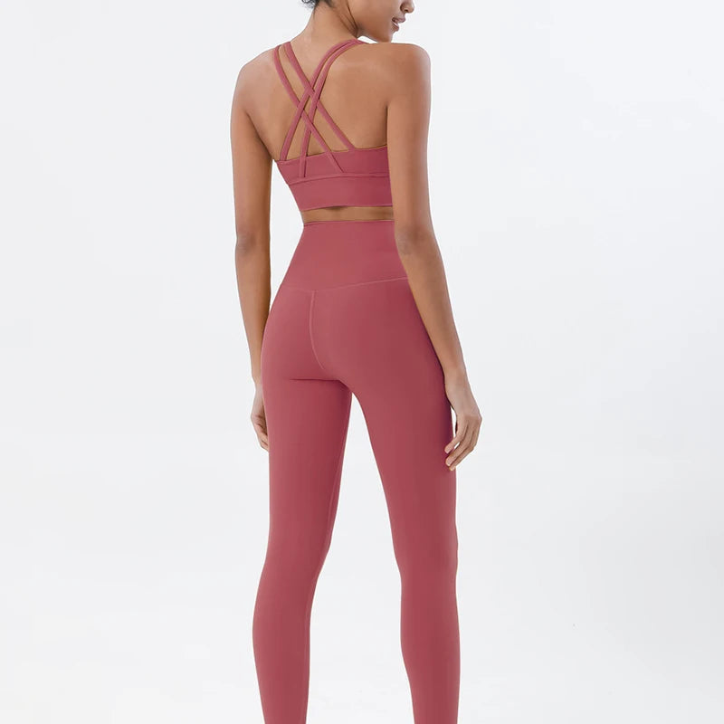 2-Piece Yoga & Fitness Set – High-Waist, Seamless Nylon - Willen