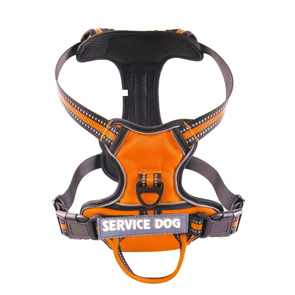 Reflective Adjustable Dog Harness – Breathable, Padded, with Custom Patch - Willen
