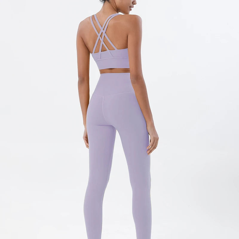 2-Piece Yoga & Fitness Set – High-Waist, Seamless Nylon - Willen