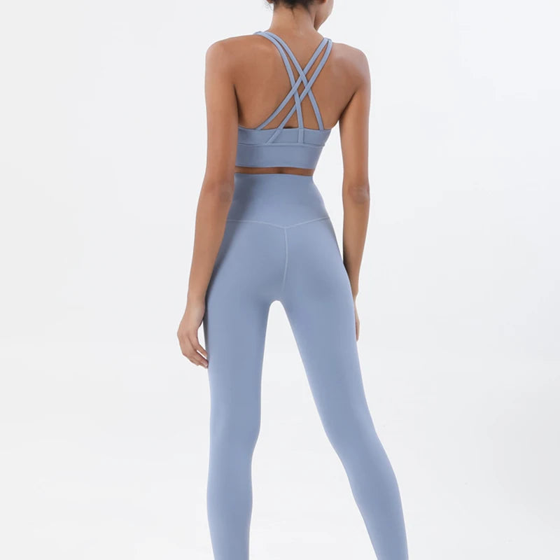 2-Piece Yoga & Fitness Set – High-Waist, Seamless Nylon - Willen