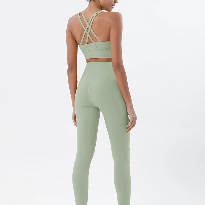2-Piece Yoga & Fitness Set – High-Waist, Seamless Nylon - Willen