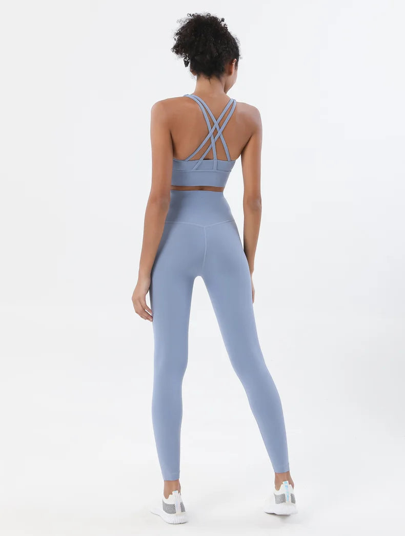 2-Piece Yoga & Fitness Set – High-Waist, Seamless Nylon - Willen