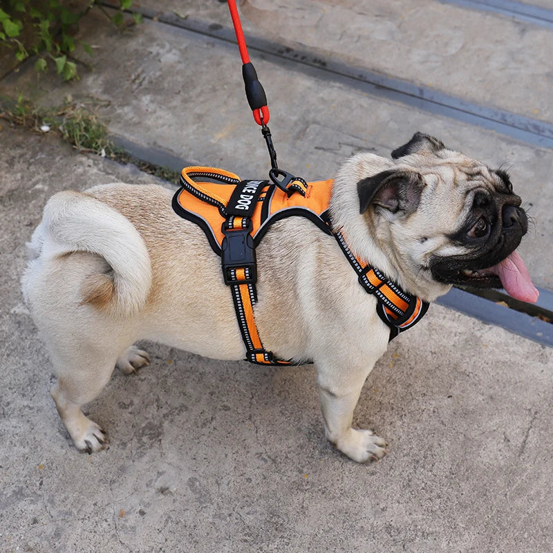 Reflective Adjustable Dog Harness – Breathable, Padded, with Custom Patch - Willen