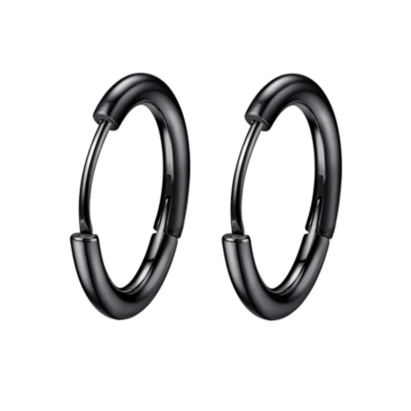 Small Stainless Steel Hoop Earrings – Hypoallergenic Unisex Set for Pierced Ears - Willen