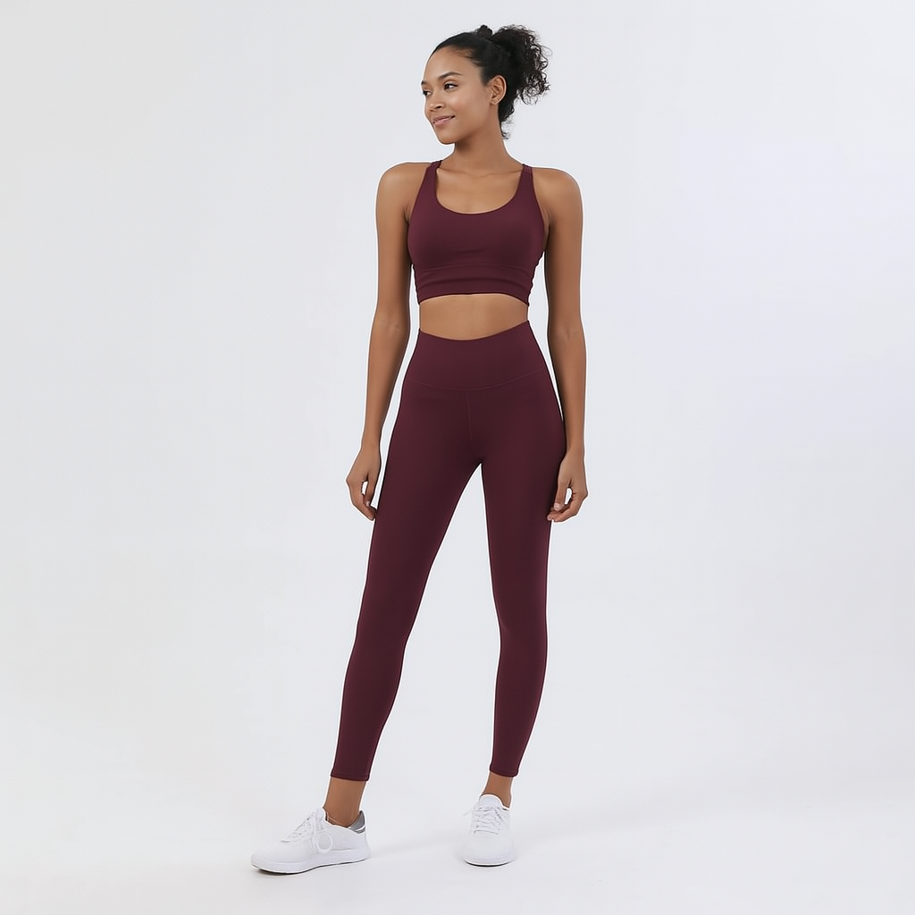 2-Piece Yoga & Fitness Set – High-Waist, Seamless Nylon - Willen