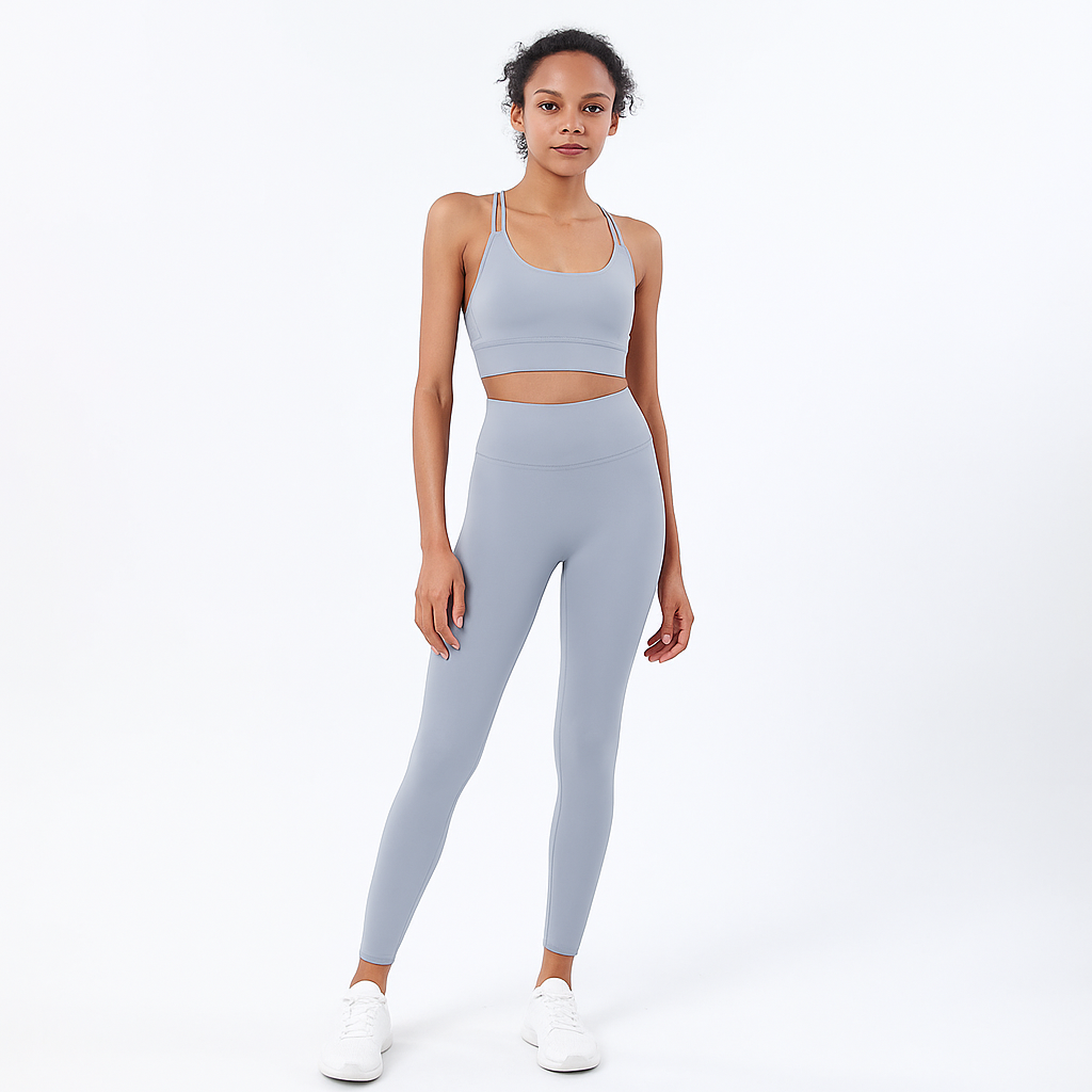 2-Piece Yoga & Fitness Set – High-Waist, Seamless Nylon - Willen