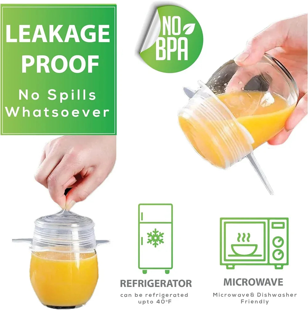 Reusable Silicone Lid Set – 6 Sizes, Airtight Food Covers - Willen