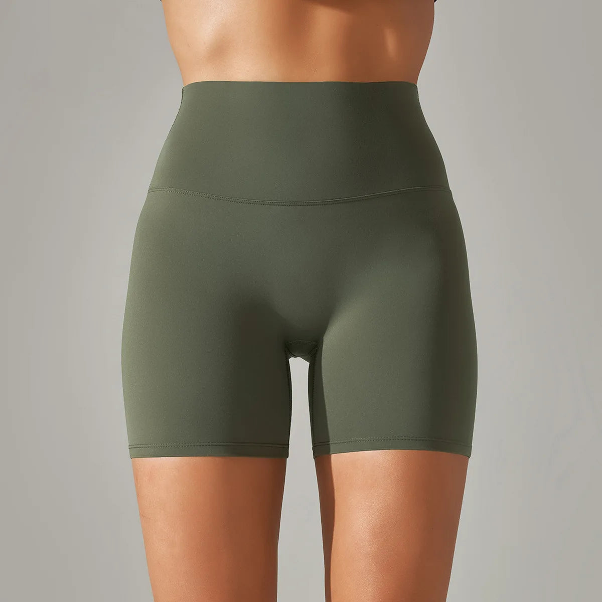High-Waist Yoga Shorts – Seamless Nylon-Spandex Activewear for Women - Willen