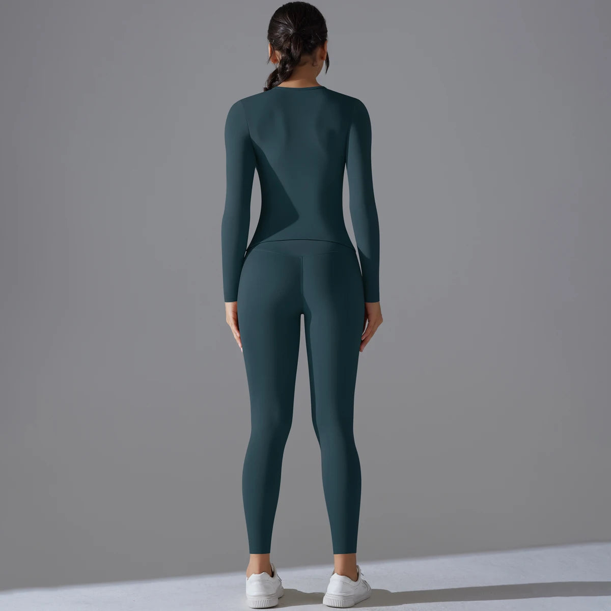 2-Piece Yoga & Fitness Set – Long-Sleeve Top & High-Waist Leggings - Willen