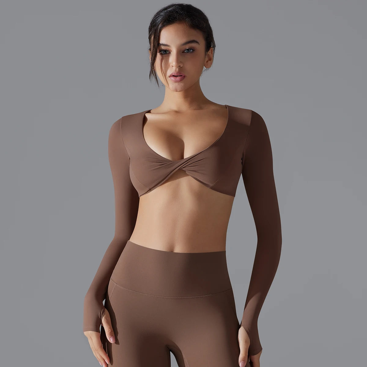 Long Sleeve Sports Bra – Quick-Dry, Breathable Fit for Yoga & Gym - Willen