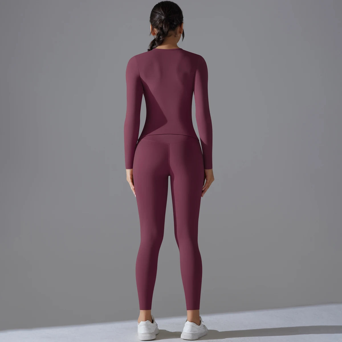 2-Piece Yoga & Fitness Set – Long-Sleeve Top & High-Waist Leggings - Willen