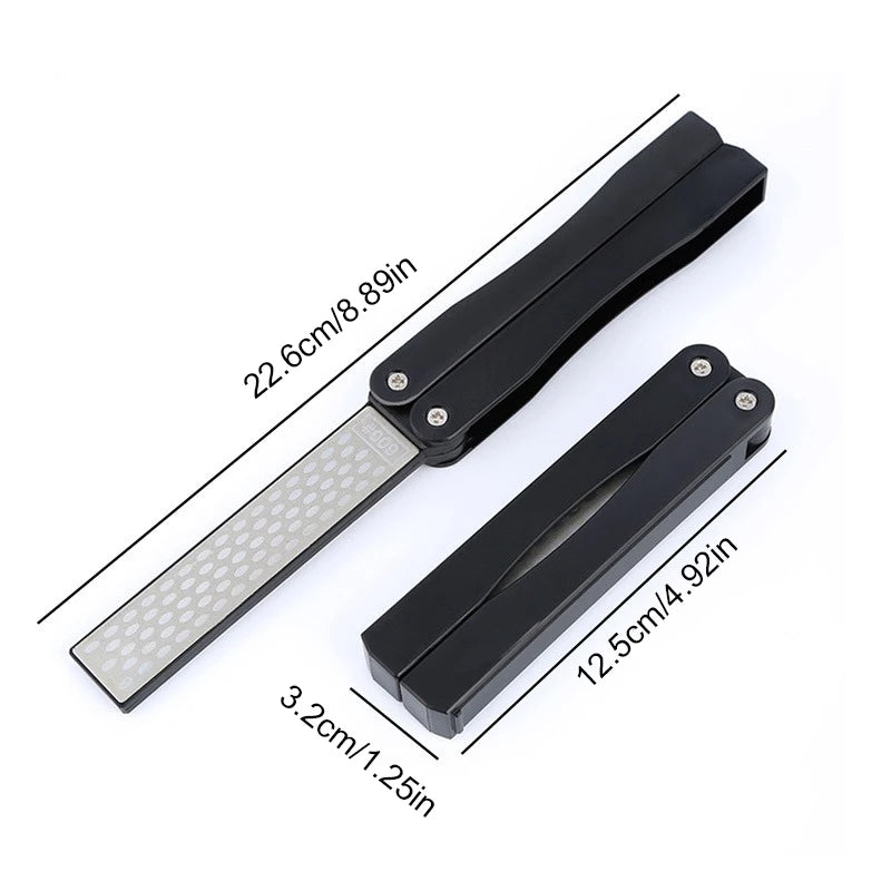 Dual-Sided Pocket Sharpening Stone – 400/600 Grit, Folding Case - Willen