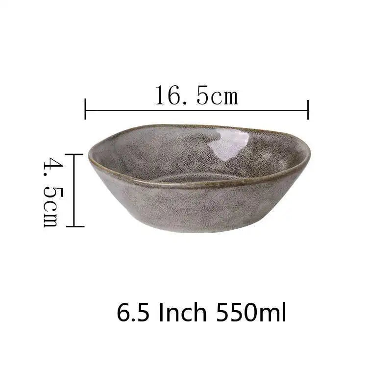 Nordic Glazed Ceramic Dish – Round Blue, Heat-Resistant - Willen