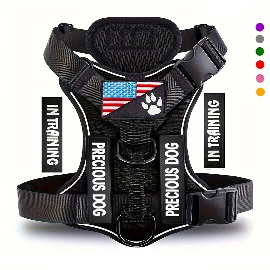 Reflective Training Vest for Dogs – Adjustable, Padded, with ID Patches - Willen