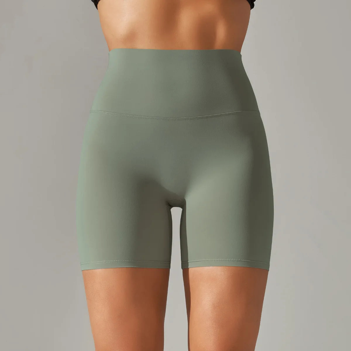 High-Waist Yoga Shorts – Seamless Nylon-Spandex Activewear for Women - Willen