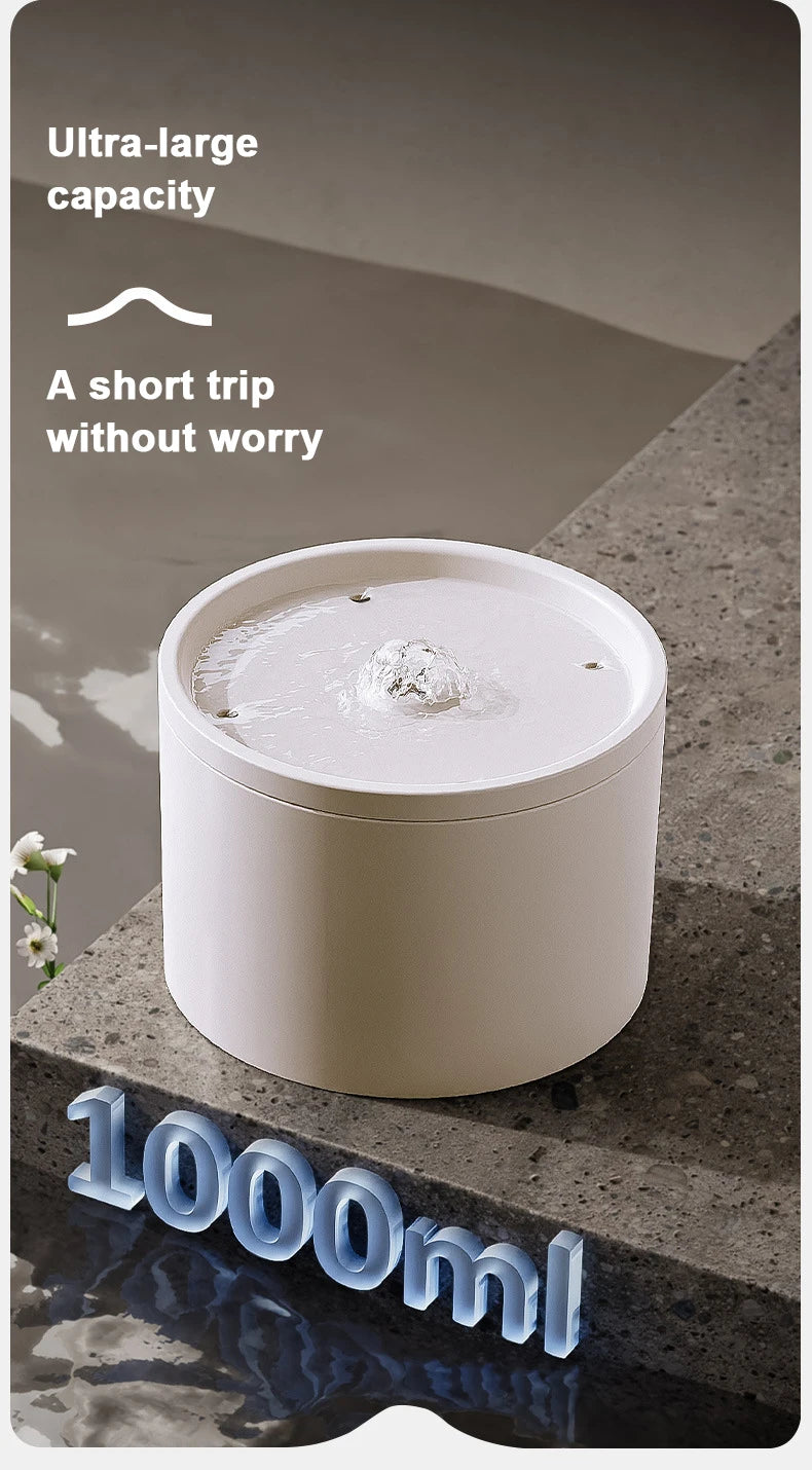 Ceramic Pet Water Fountain – Quiet Circulation, USB-Powered - Willen
