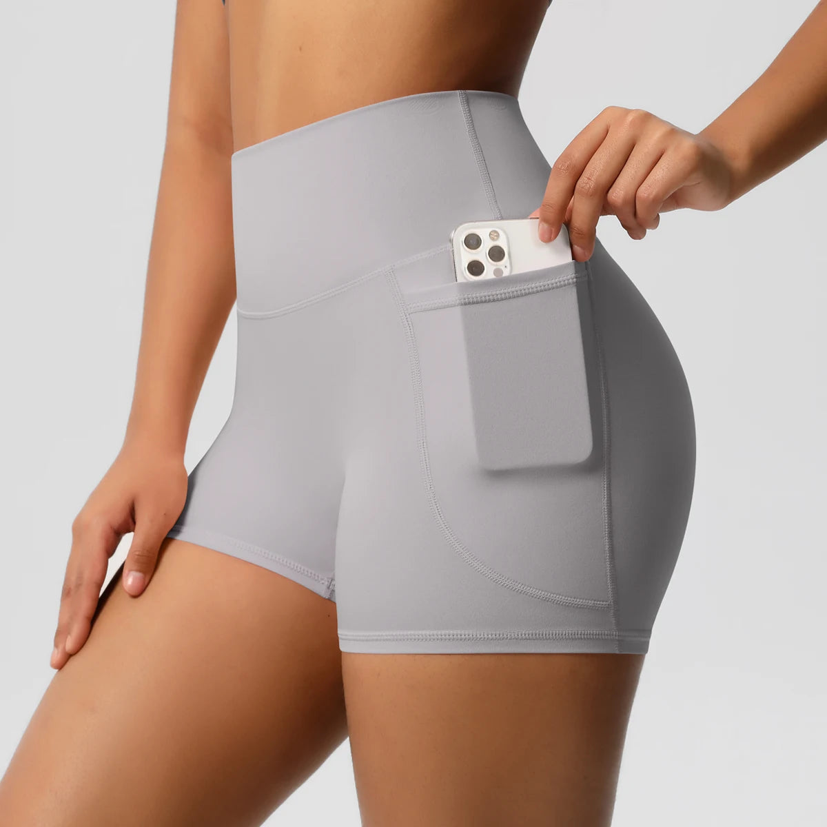 High-Waist Cycling & Gym Shorts – Quick-Dry Fabric with Pockets - Willen
