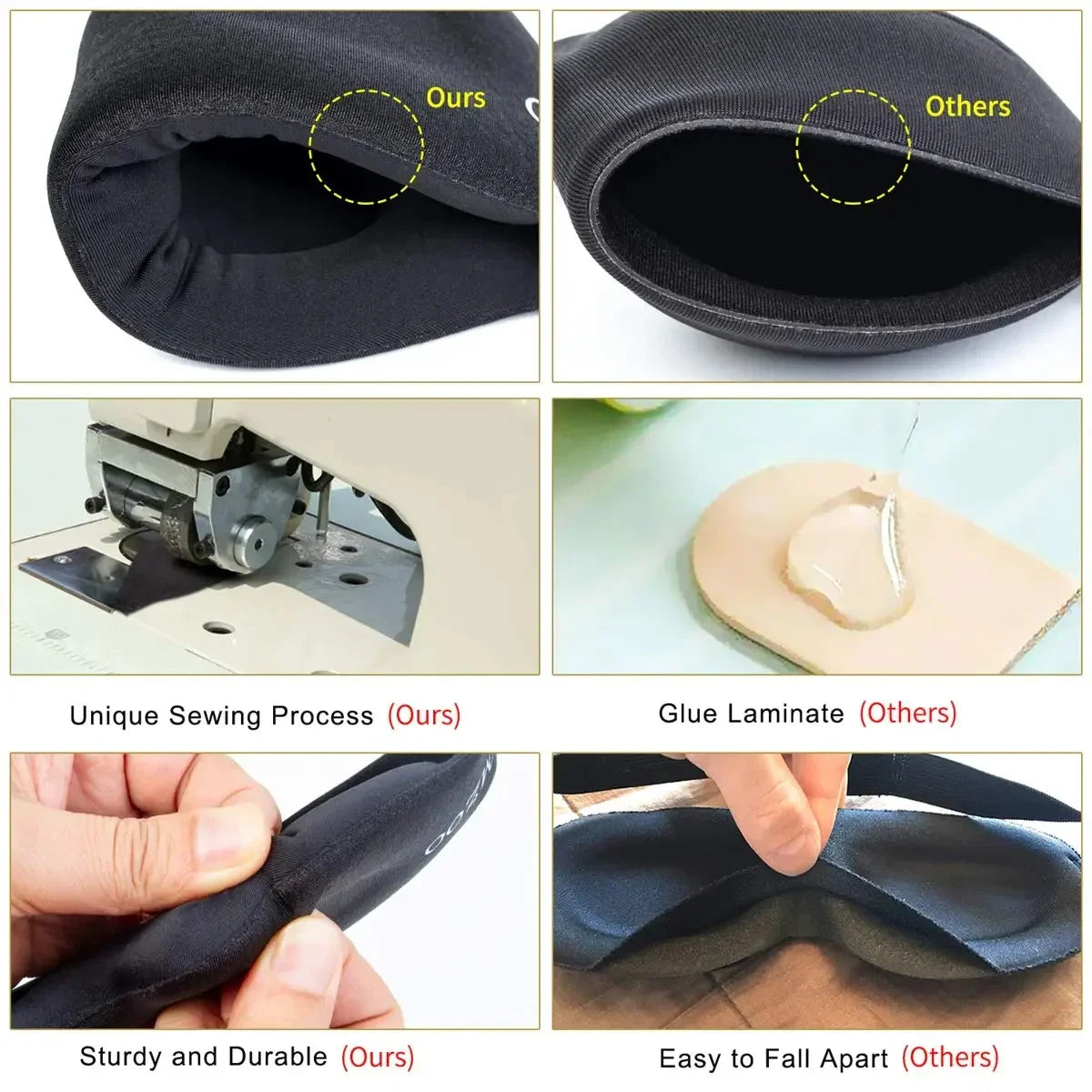 3D Contoured Eye Mask – Light-Blocking Sleep Mask with Molded Eye Cups - Willen