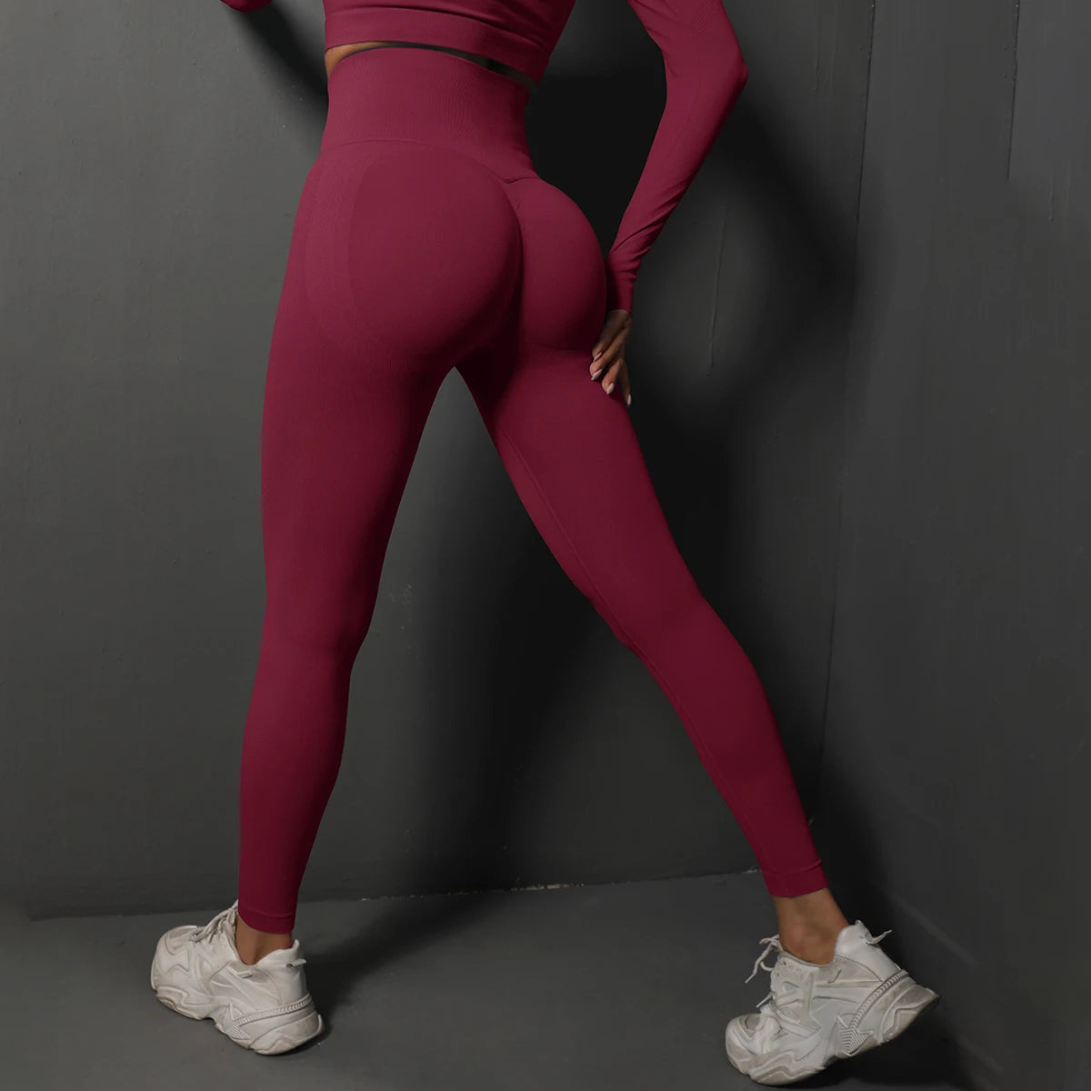 High-Waist Seamless Training Leggings – Nylon-Spandex, Ankle-Length - Willen