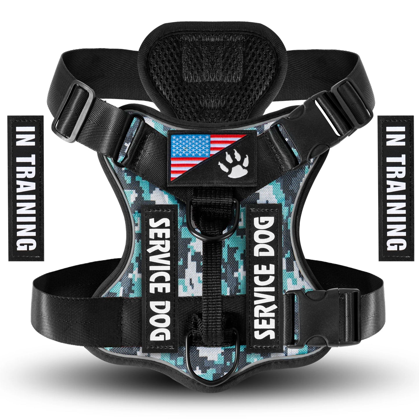 Reflective Training Vest for Dogs – Adjustable, Padded, with ID Patches - Willen