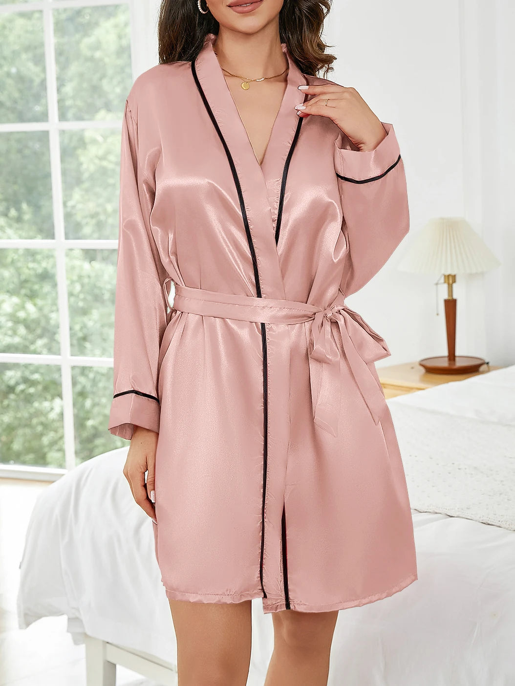 AiryCharm Thin Sleepwear Robe – Lightweight Long-Sleeve Loungewear for Women - Willen