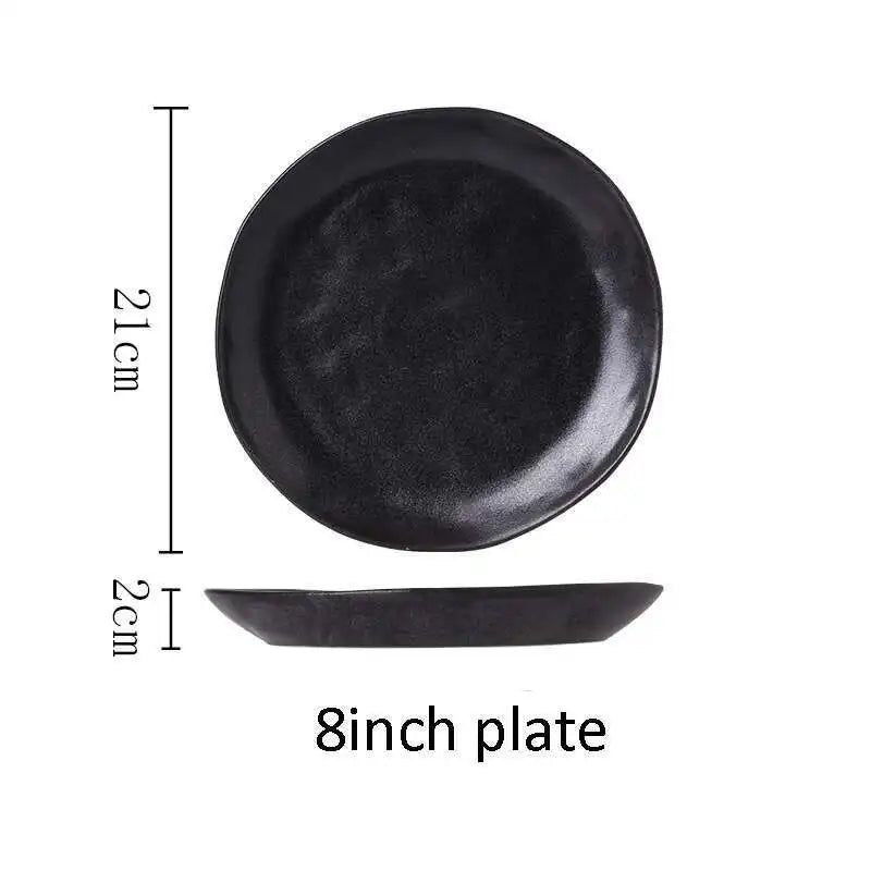 Nordic Glazed Ceramic Dish – Round Blue, Heat-Resistant - Willen