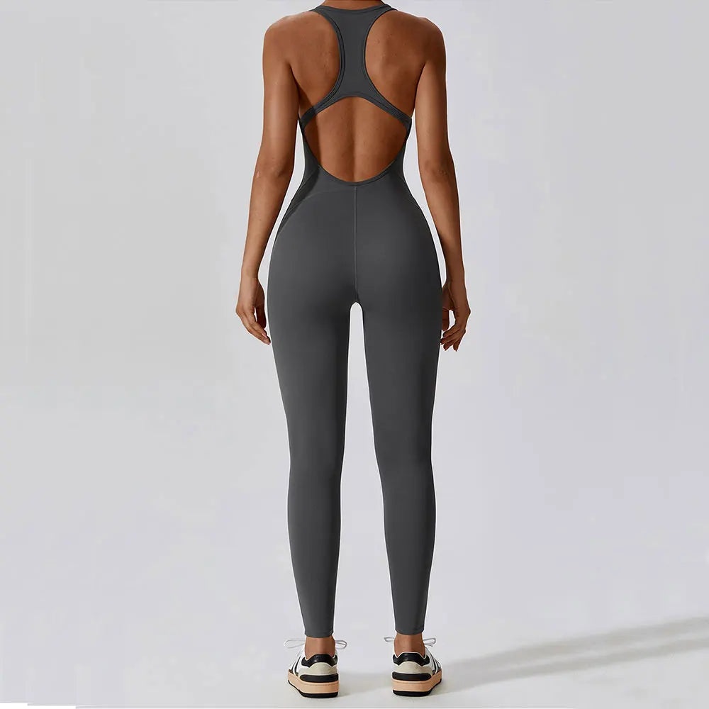 Seamless Workout Bodysuit – Sleeveless, Stretch Nylon-Spandex - Willen