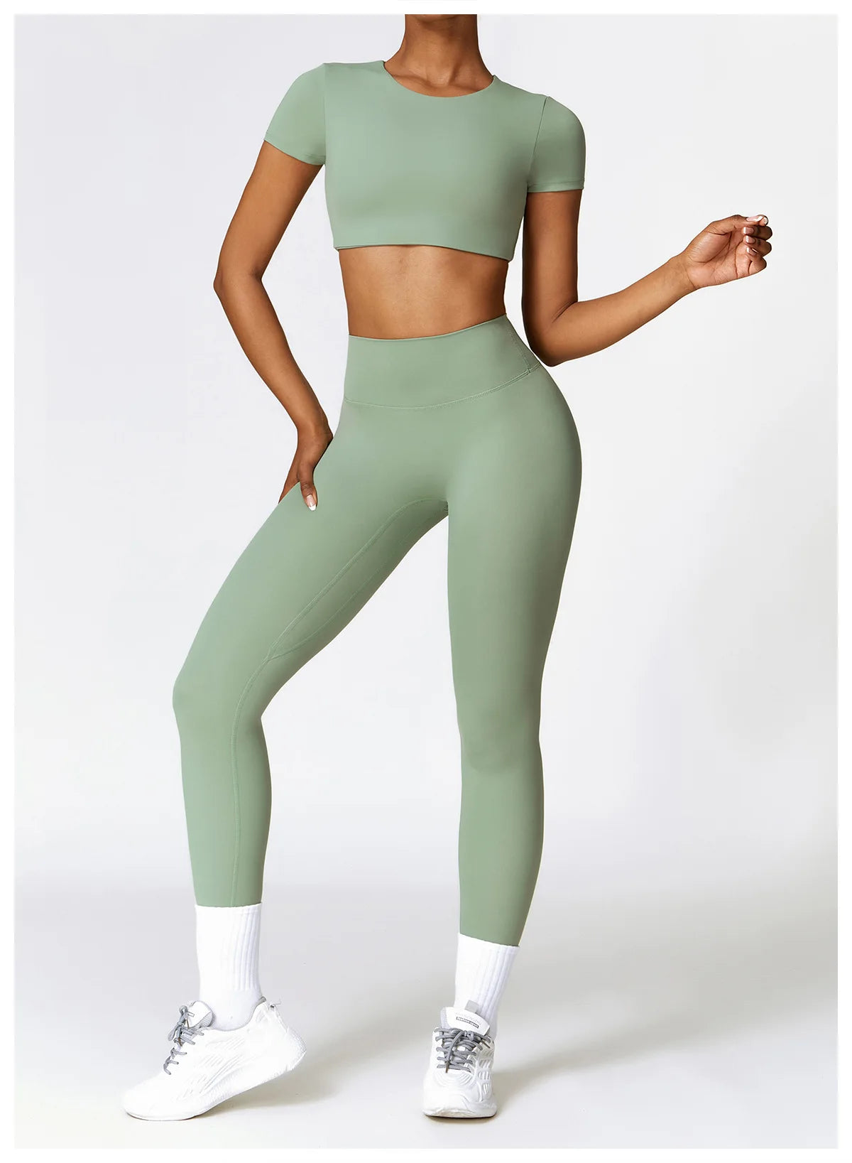 Seamless 2-Piece Yoga & Fitness Set – Nylon, Breathable - Willen