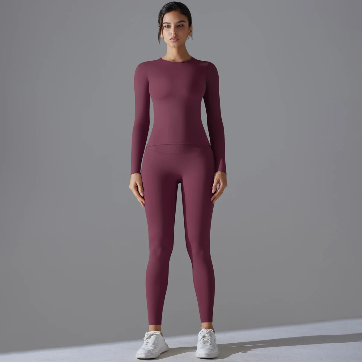 2-Piece Yoga & Fitness Set – Long-Sleeve Top & High-Waist Leggings - Willen