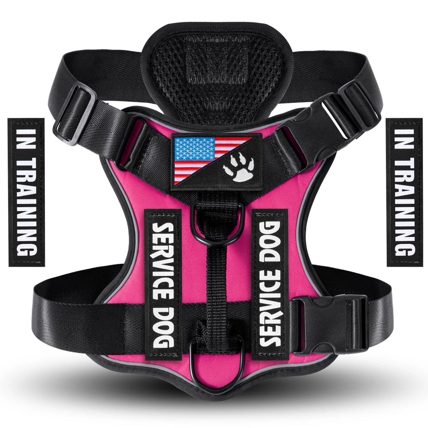 Reflective Training Vest for Dogs – Adjustable, Padded, with ID Patches - Willen