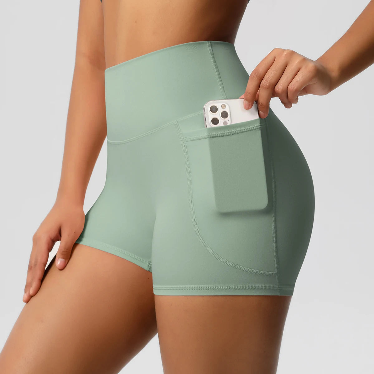 High-Waist Cycling & Gym Shorts – Quick-Dry Fabric with Pockets - Willen