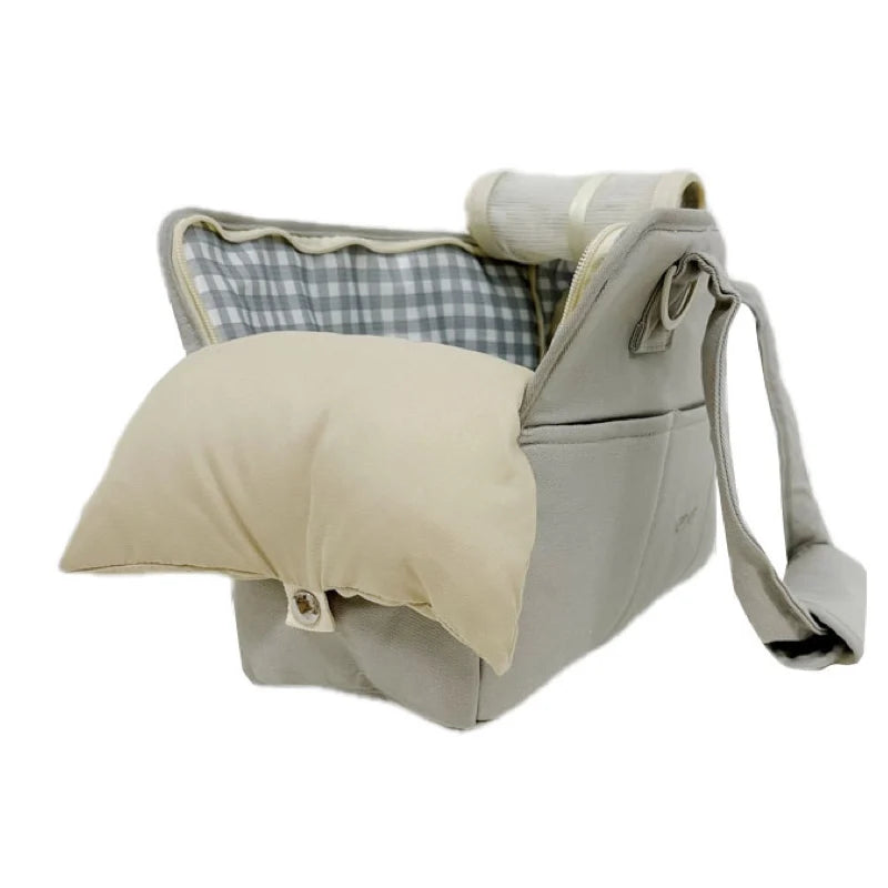 Travel Shoulder Bag for Small Pets – Cotton Sling with Support Base - Willen