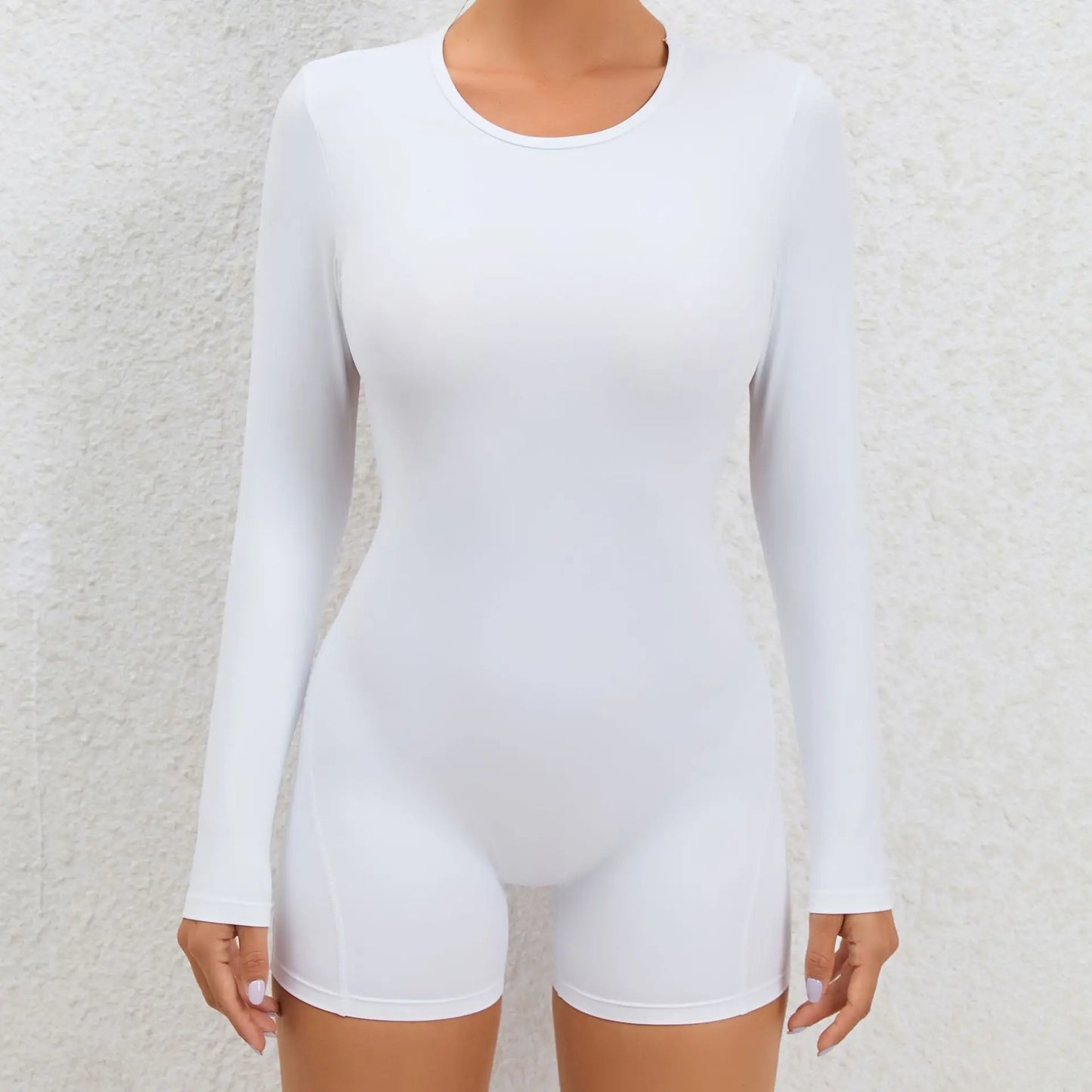 Women’s Long Sleeve Workout Bodysuit – Seamless Nylon-Spandex, Compression Fit - Willen