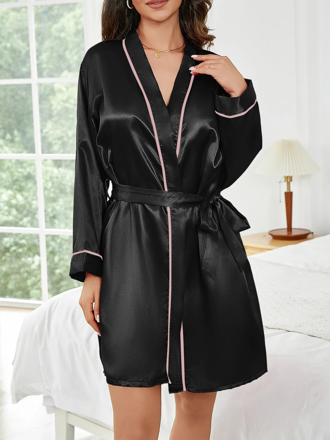 AiryCharm Thin Sleepwear Robe – Lightweight Long-Sleeve Loungewear for Women - Willen