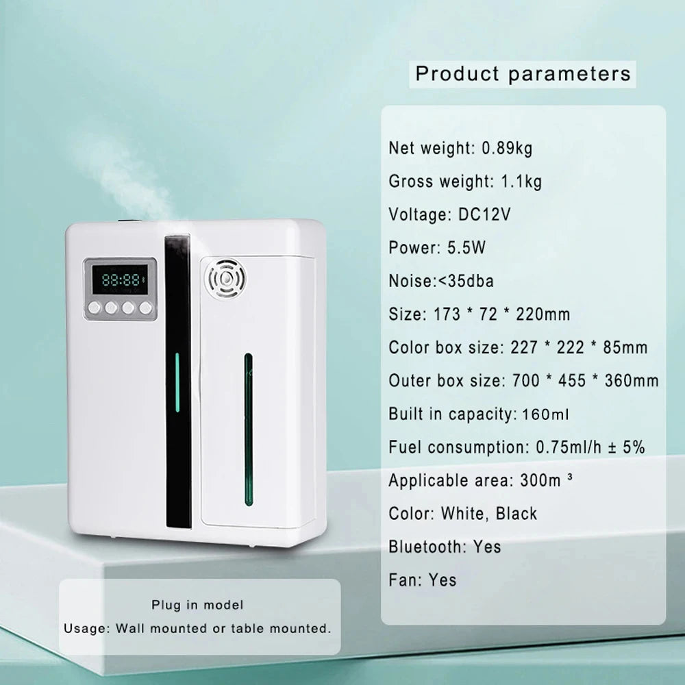 Aroma Diffuser for Large Spaces – Wall Mount, 160ml, Bluetooth Control - Willen