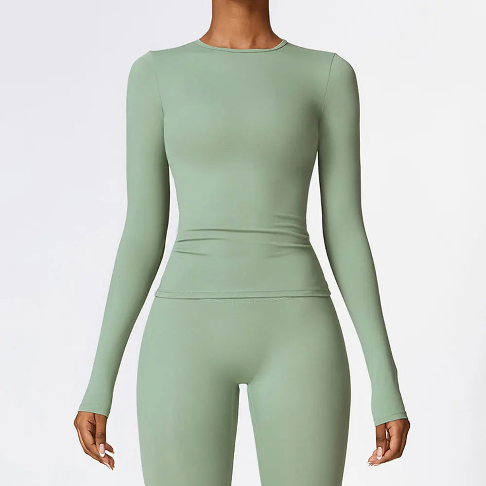 Thermal Long Sleeve Yoga Top – Quick-Dry Workout Shirt for Cold Weather - Willen