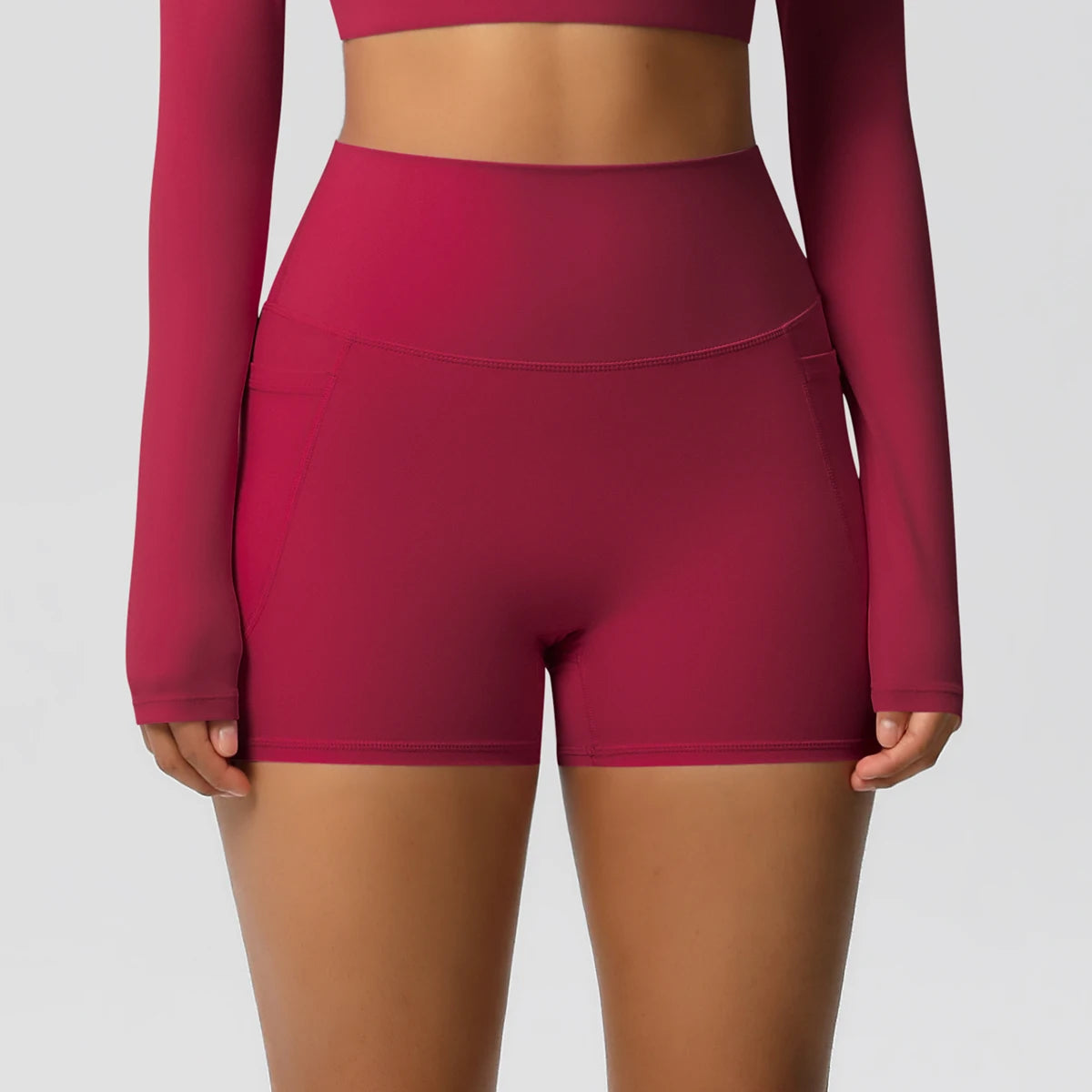 High-Waist Cycling & Gym Shorts – Quick-Dry Fabric with Pockets - Willen
