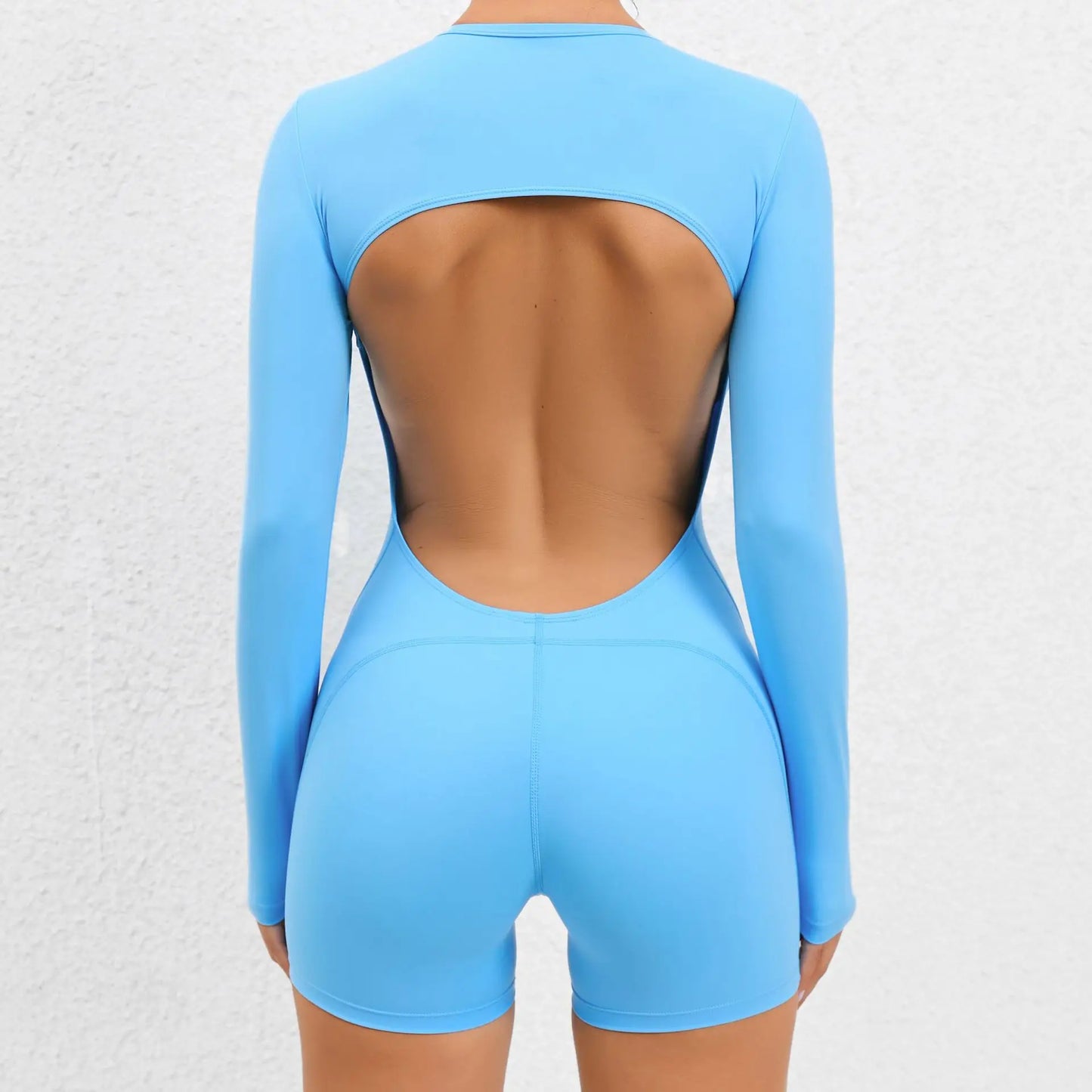 Women’s Long Sleeve Workout Bodysuit – Seamless Nylon-Spandex, Compression Fit - Willen