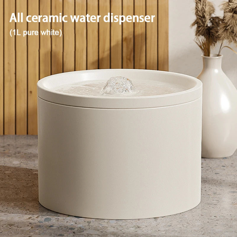 Ceramic Pet Water Fountain – Quiet Circulation, USB-Powered - Willen